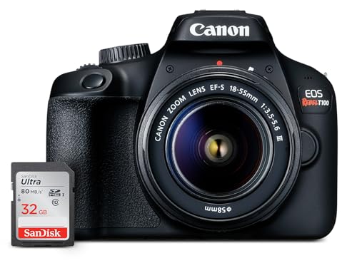 Canon EOS Rebel T100 DSLR Camera with EF-S 18-55mm f/3.5-5.6 Canon EOS Rebel T100 DSLR Camera with EF-S 18-55mm f/3.5-5.6